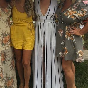 Black and white romper